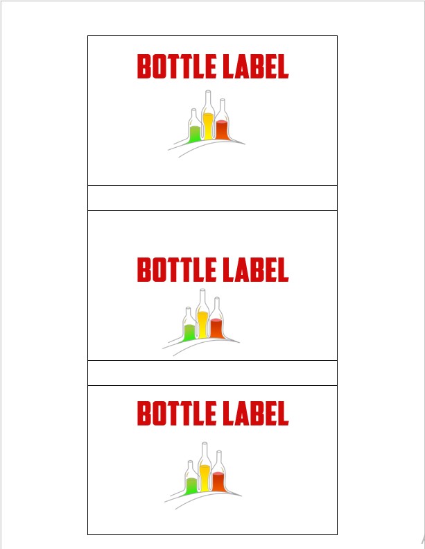 Bottol Labels Template