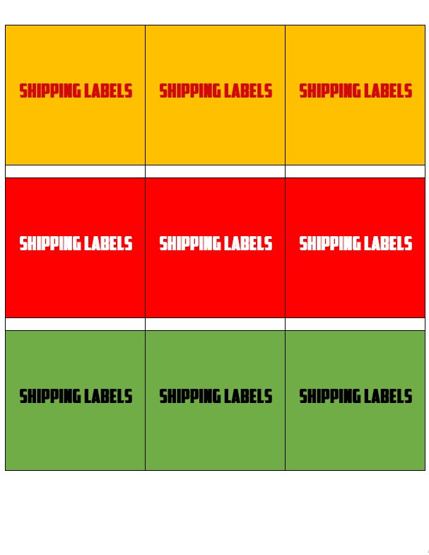 Shipping Labels Template