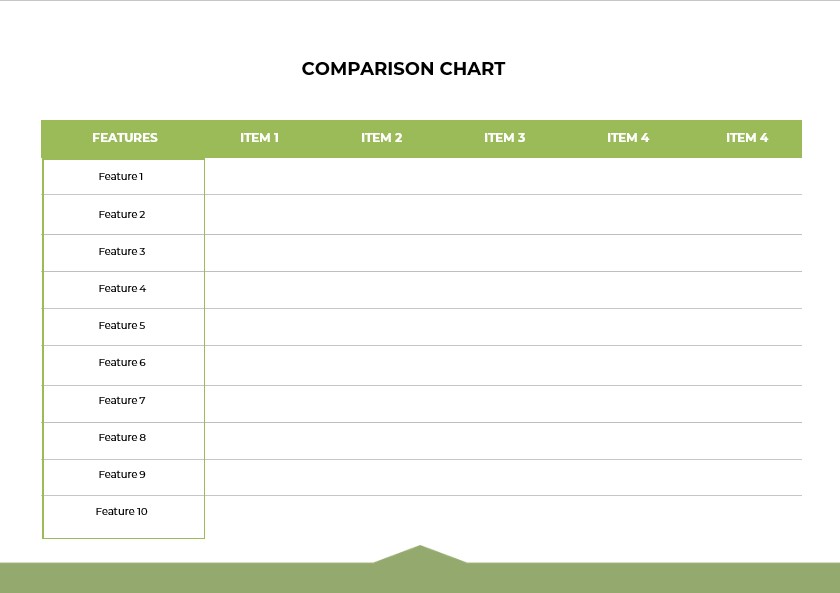 blank comparison chart template