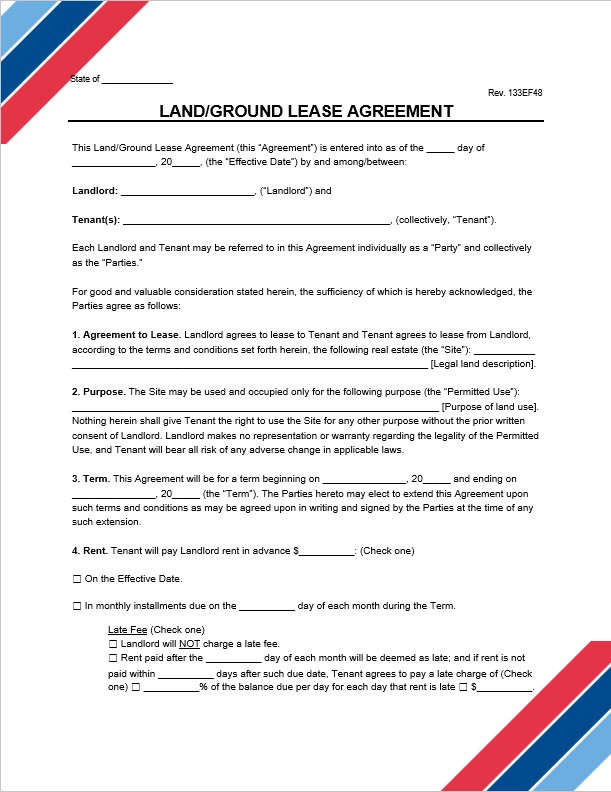 land lease agreement