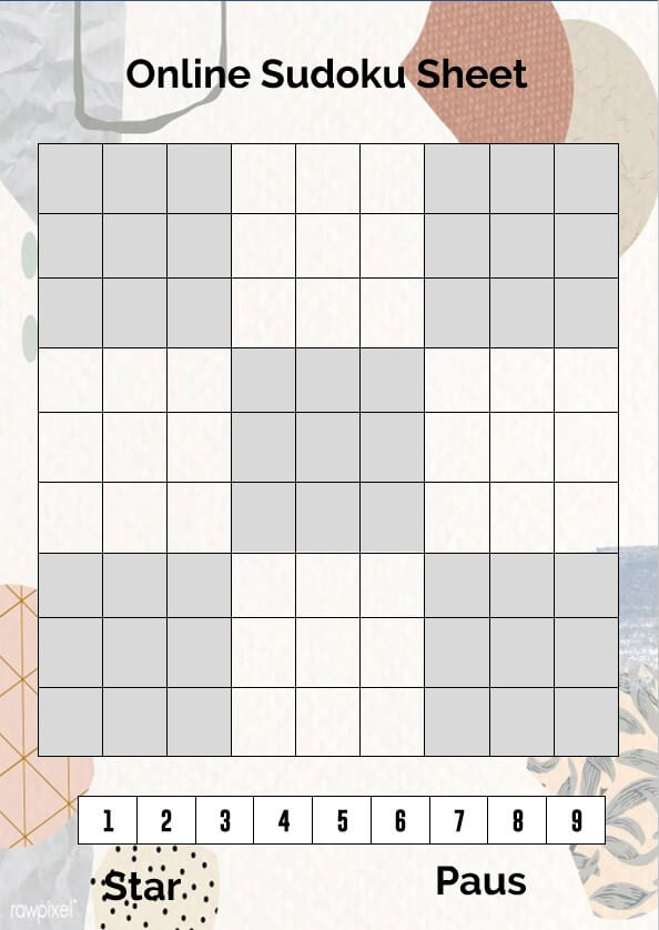 Online Sudoku Sheet