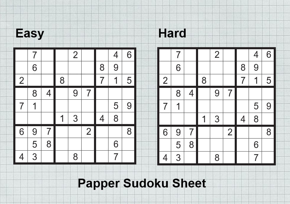 papper Sudoku Sheet