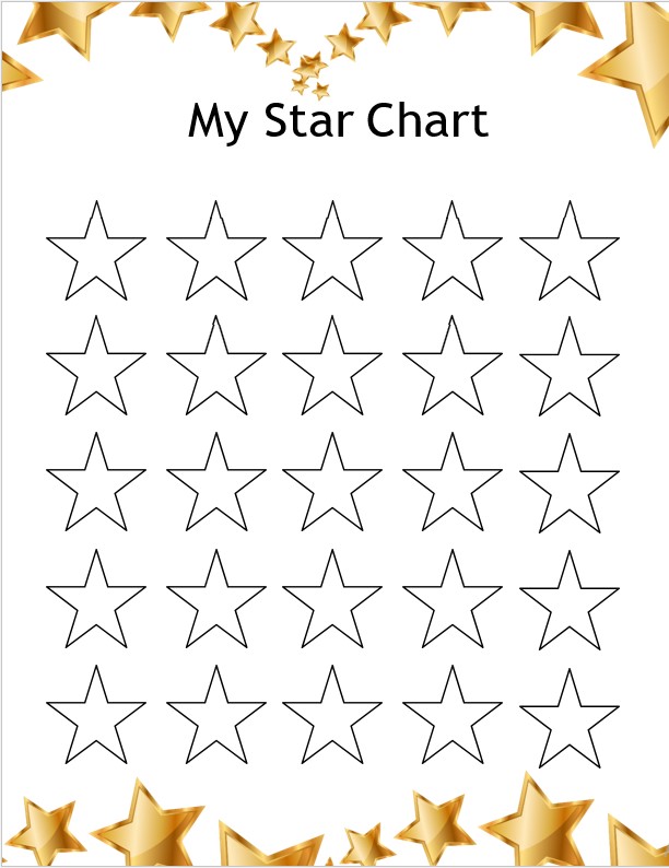 simple star chart Template