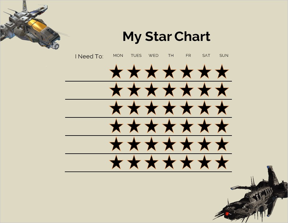 star chart spaceship