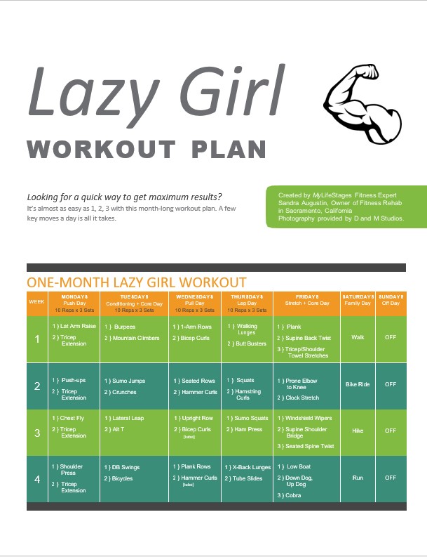 Lazy Girl Workout Plan