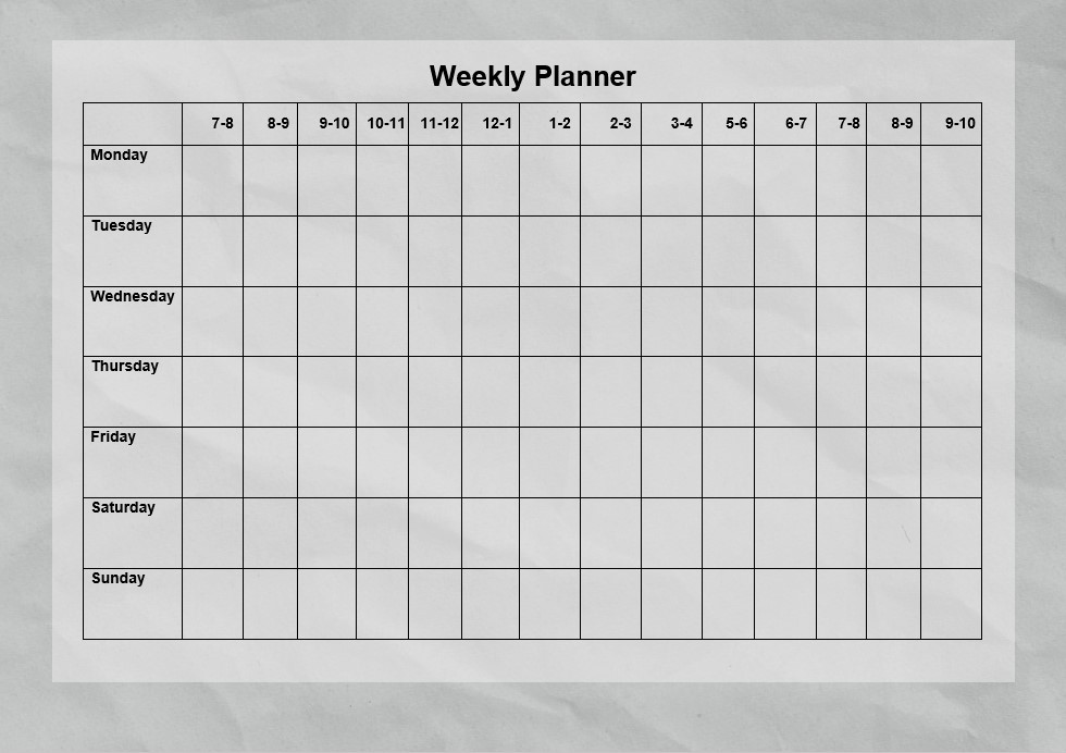 Weekly Planner Papper