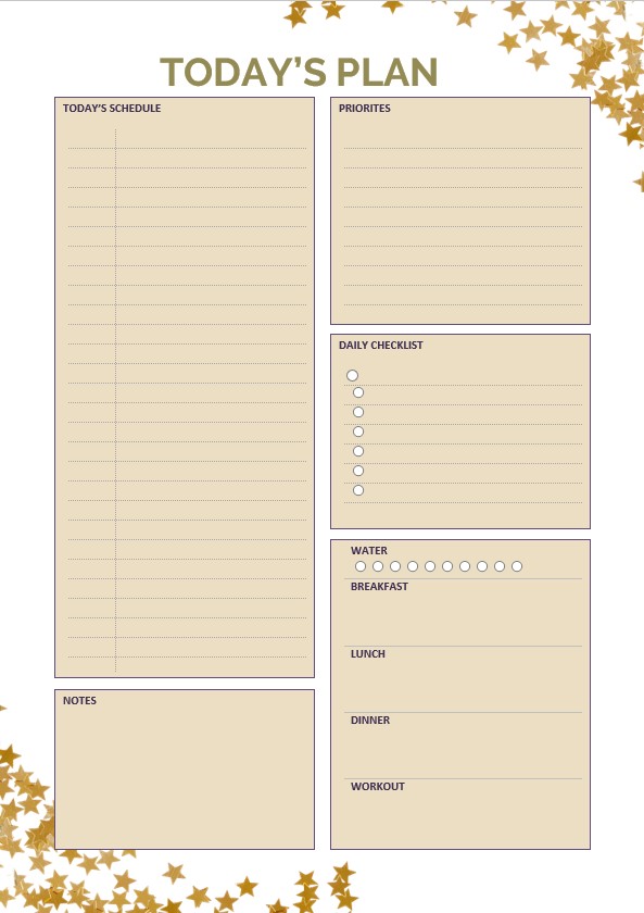 printable undated planner daily checklist