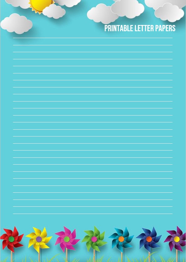 Kids letter papers Template