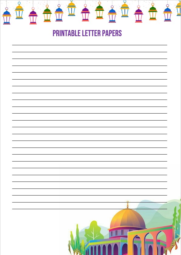 Ramadhan letter papers Template