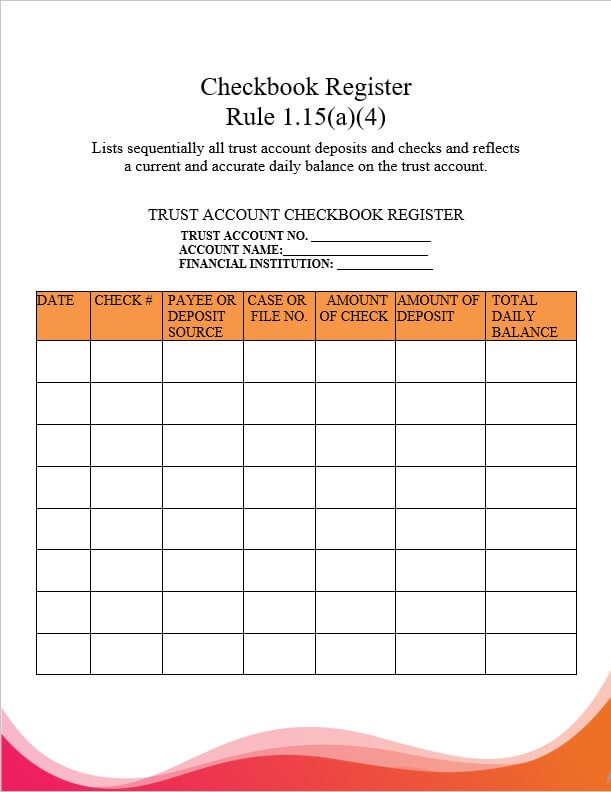 free printable check register with running balance
