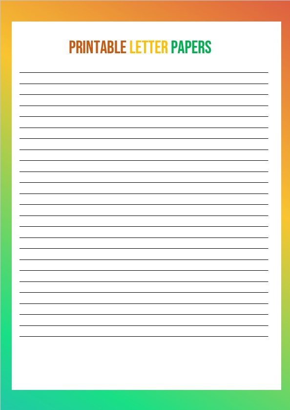 fullcolor Letter papers Template