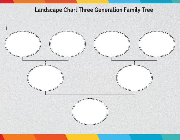 Landscape Chart Three Generation Family Tree