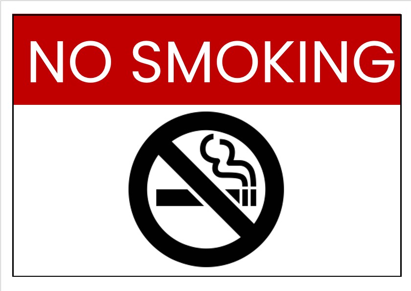 No Smoking Signs Template