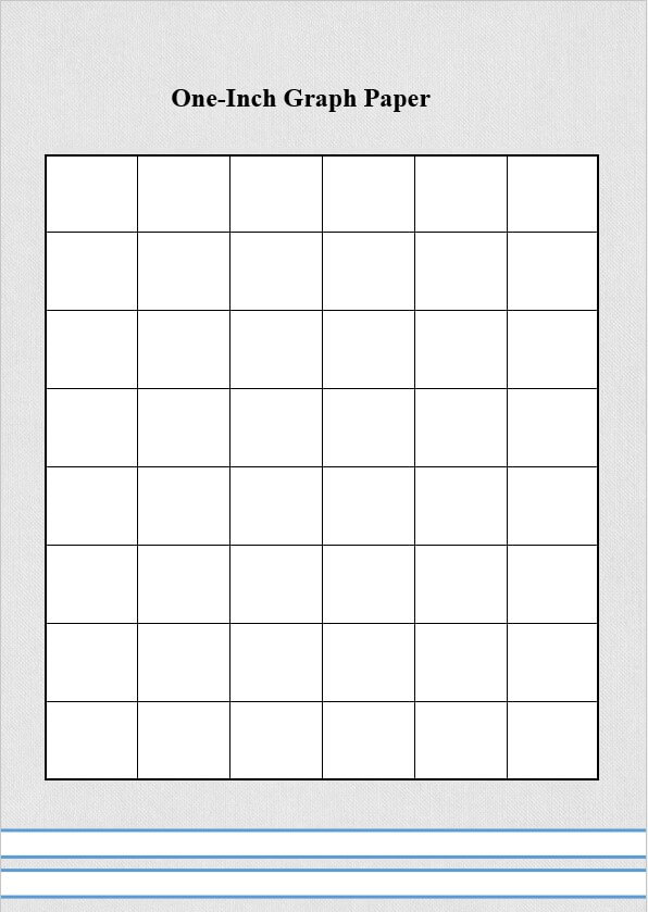 One Inch Graph Paper