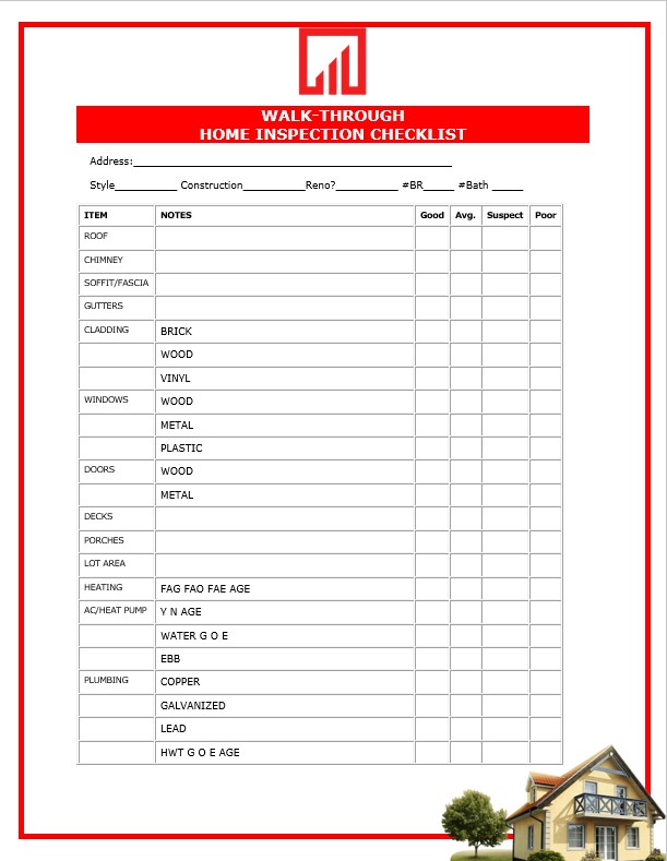 Template Home Inspection Checklist