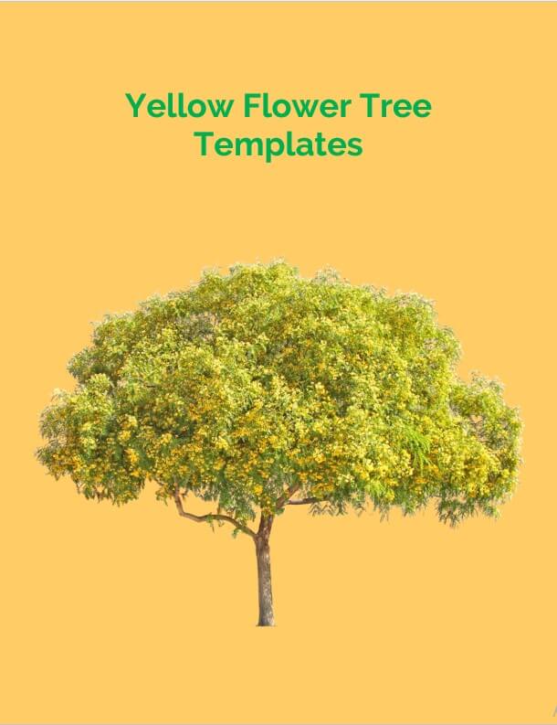 Yellow FLower tree templates