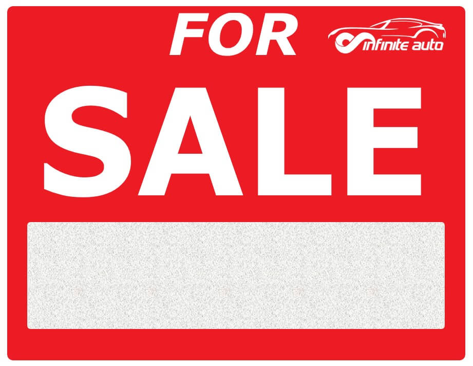 car for sale sign