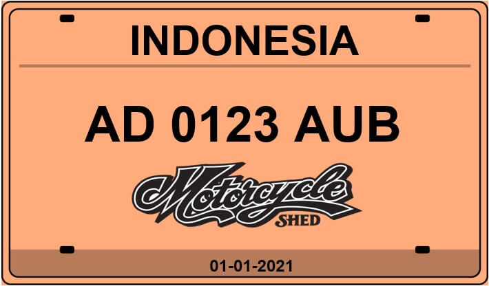 motorcycle license plate template