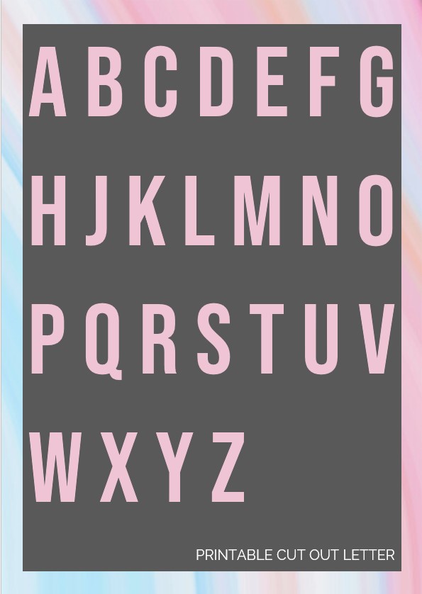 printable cut out letter
