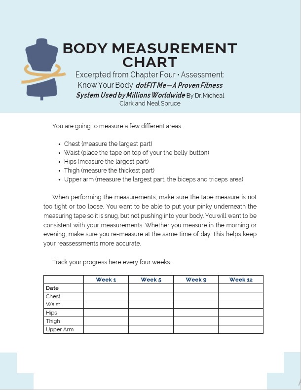 Example Body Measurement Chart