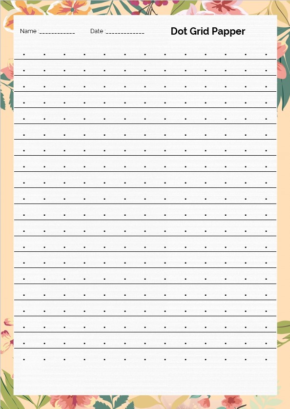 summer dot grid paper
