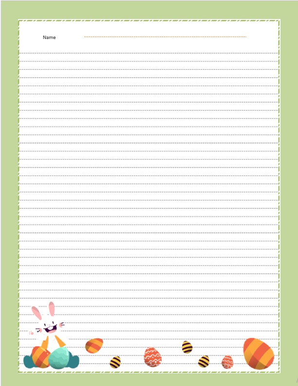 Easter Bunny Line Paper