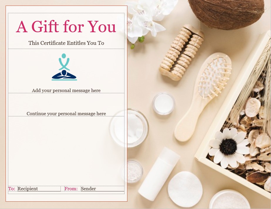 Free Massage Gift Certificate Template