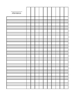 Attendance Chart Printable