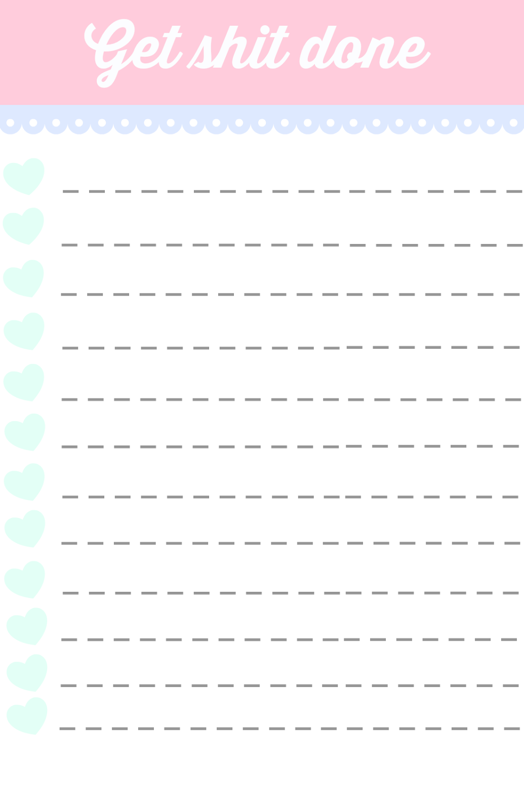 Cute Printable To Do List Room Surf