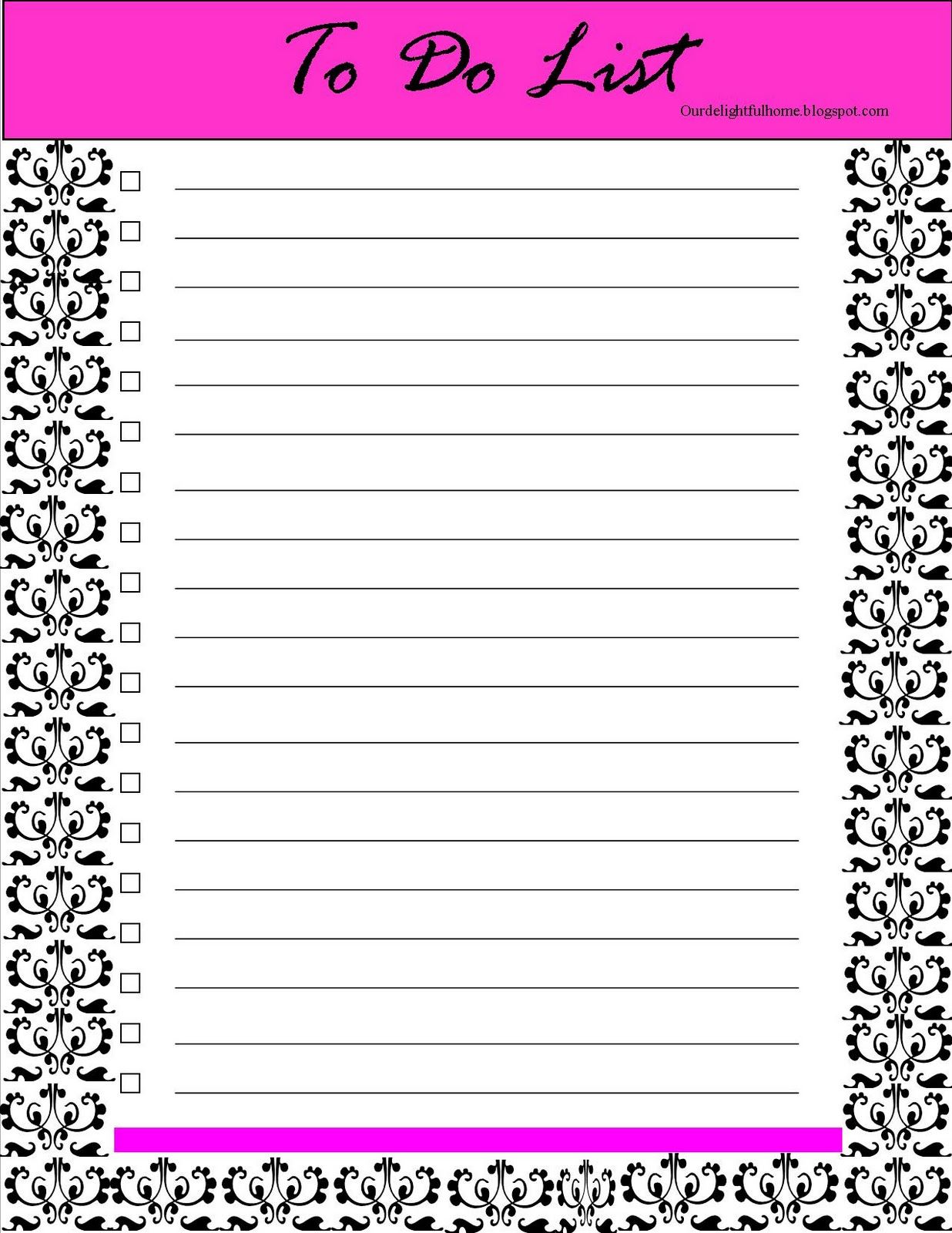 Cute Printable To Do Lists