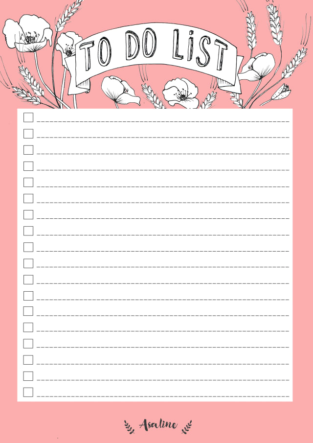 Cute Printable To Do List Pdf Free Download