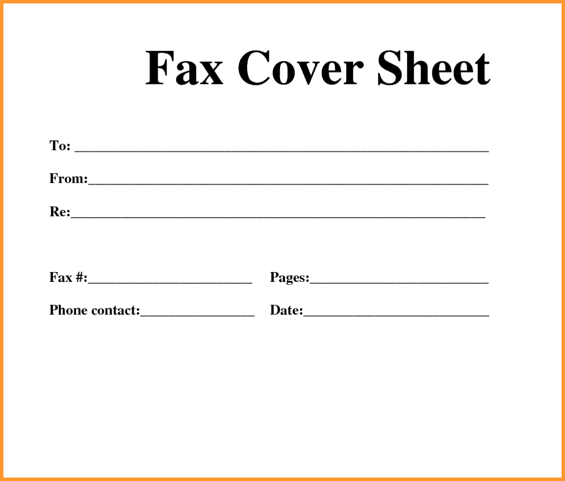 Fax Cover Sheet Printable room