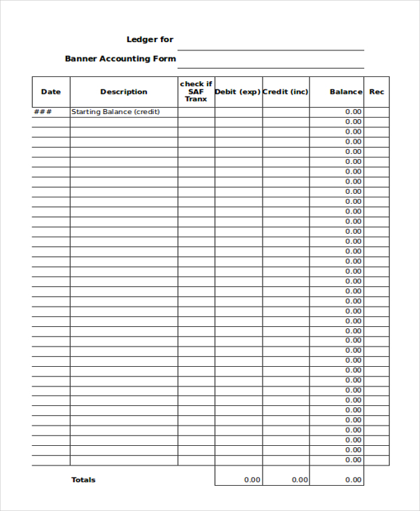 Free Printable Small Business Accounting Forms