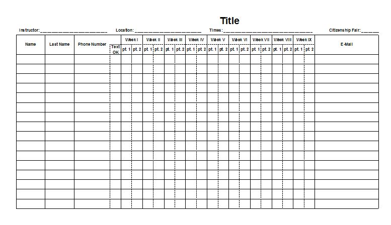 Attendance Form Template from uroomsurf.com