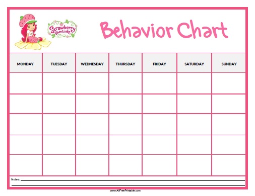 Behavior Chart Printable Template