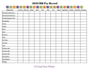 13+free printable bill payment schedule | Notice paper