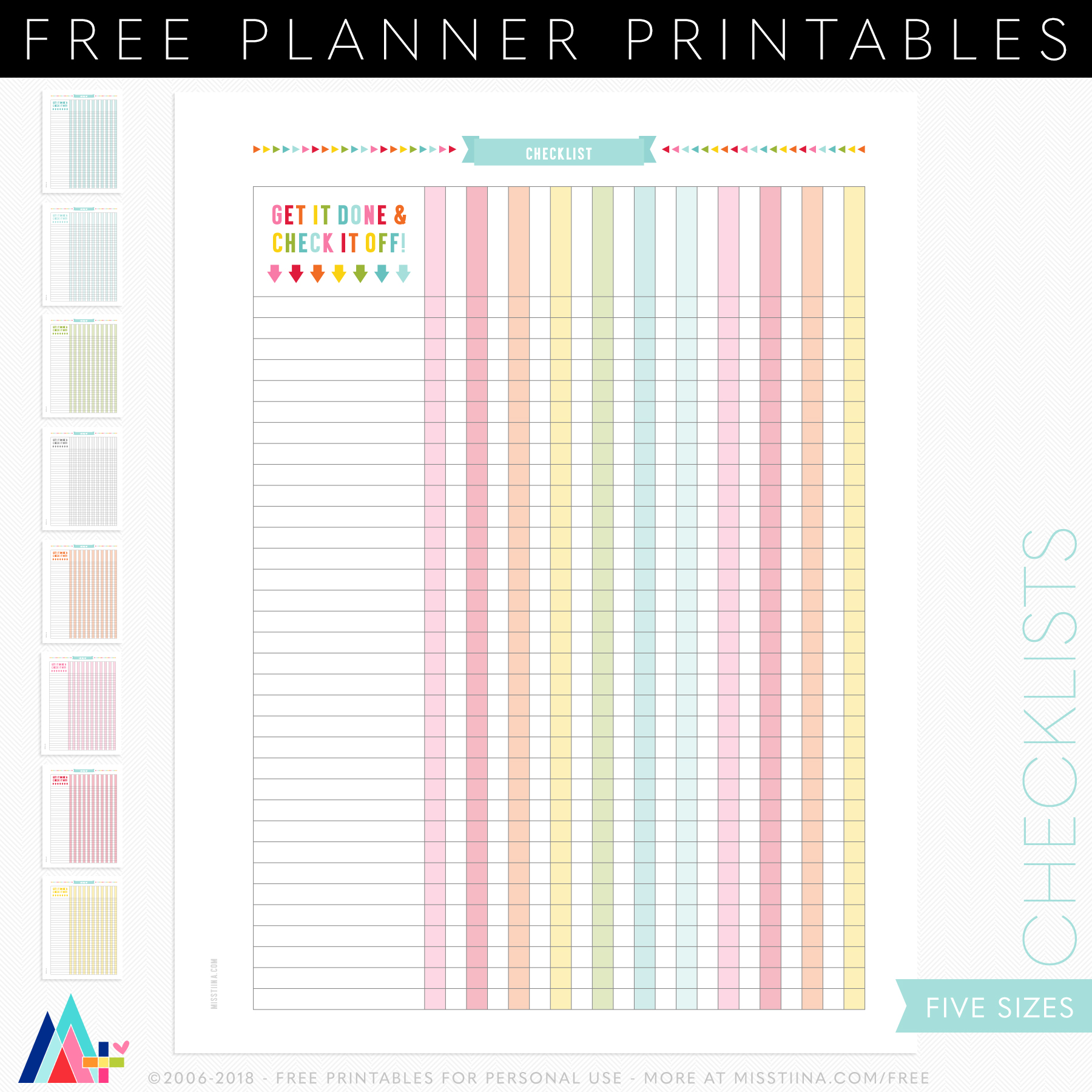 FREE Checklists Planner Page Printables