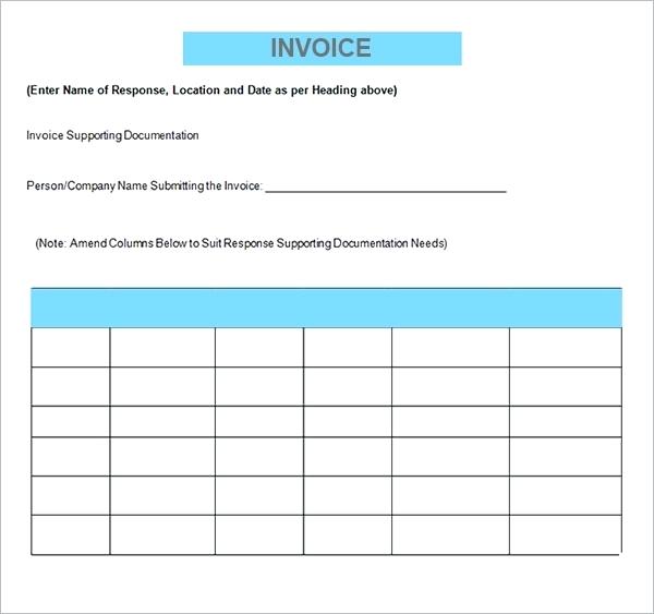 Blank Contractor Invoice Template Free Printable Contractor 
