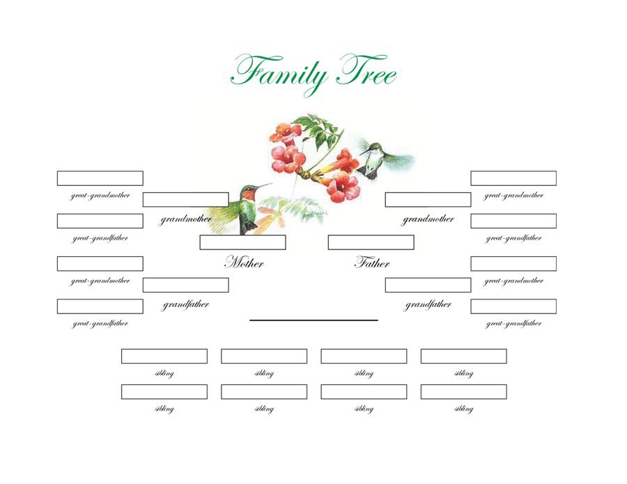 Free Printable Genealogy Tree Chart