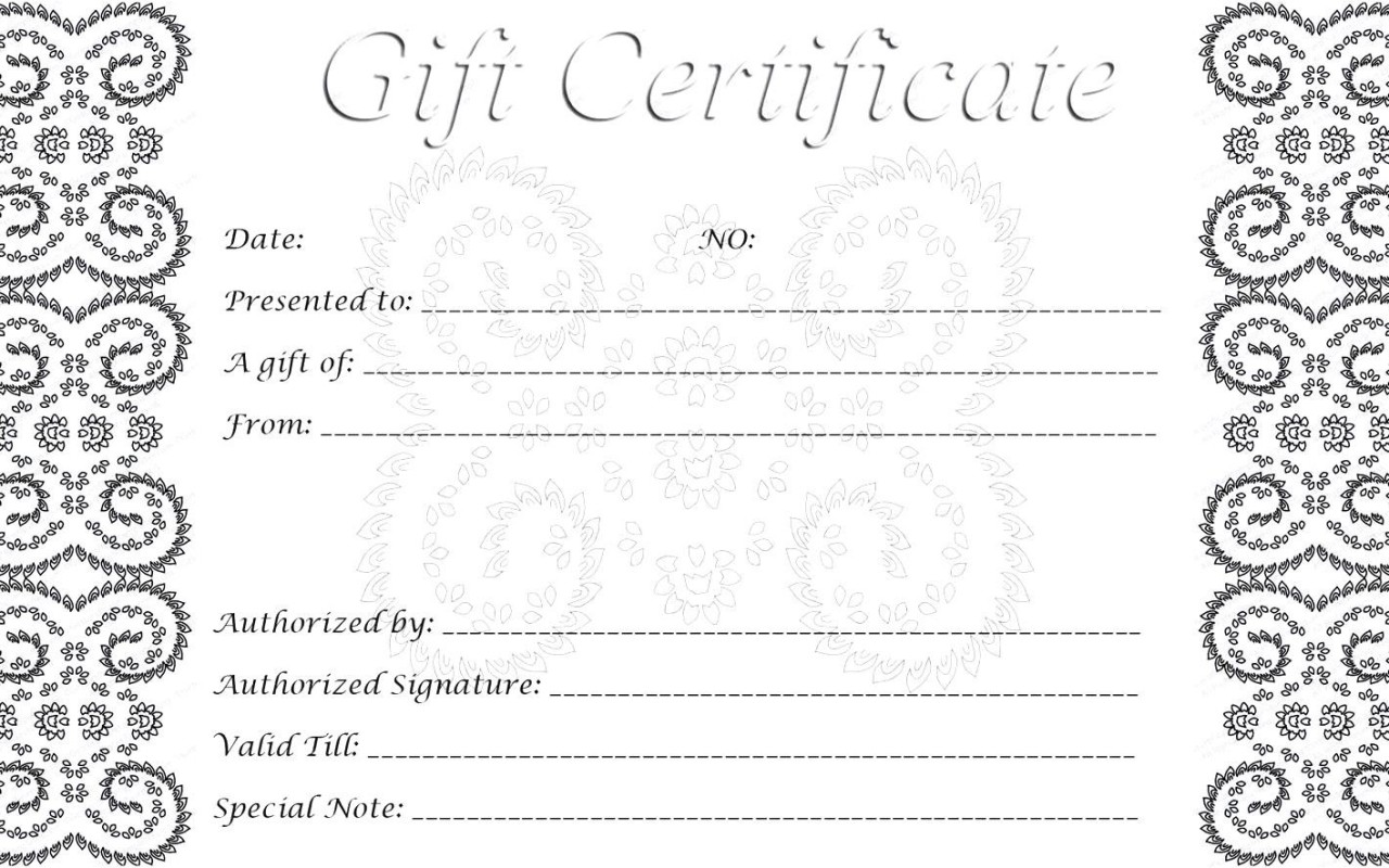 gift certificate template free printable   Yelom.agdiffusion.com