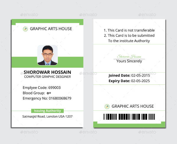 personal id card template zrom.tk