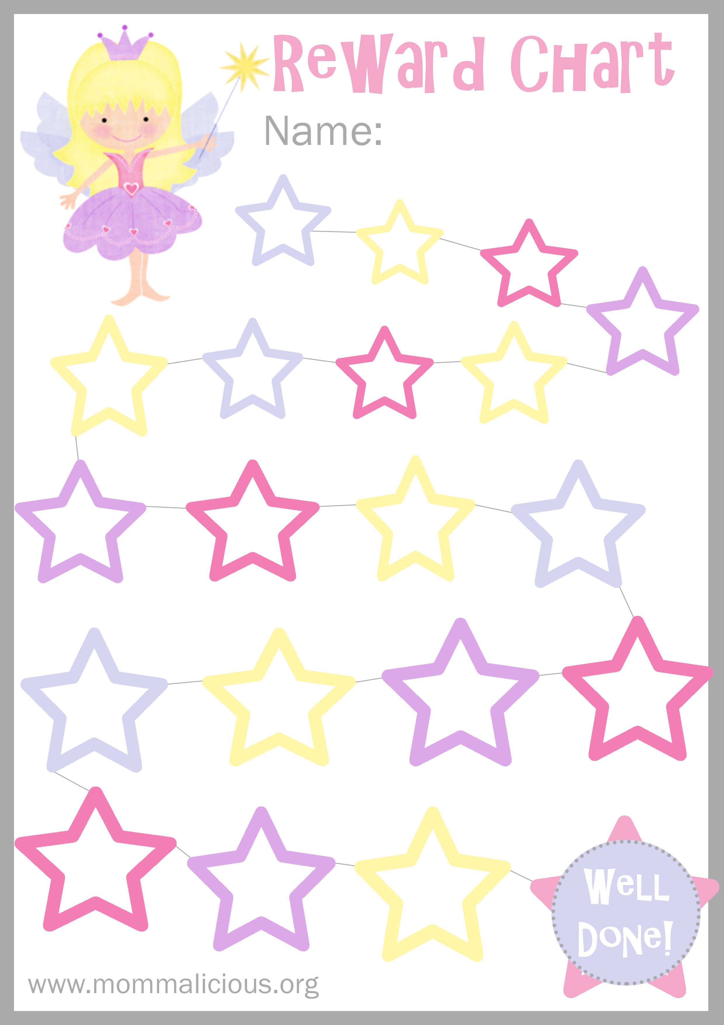 Free Printable Sticker Reward Chart 10 Step