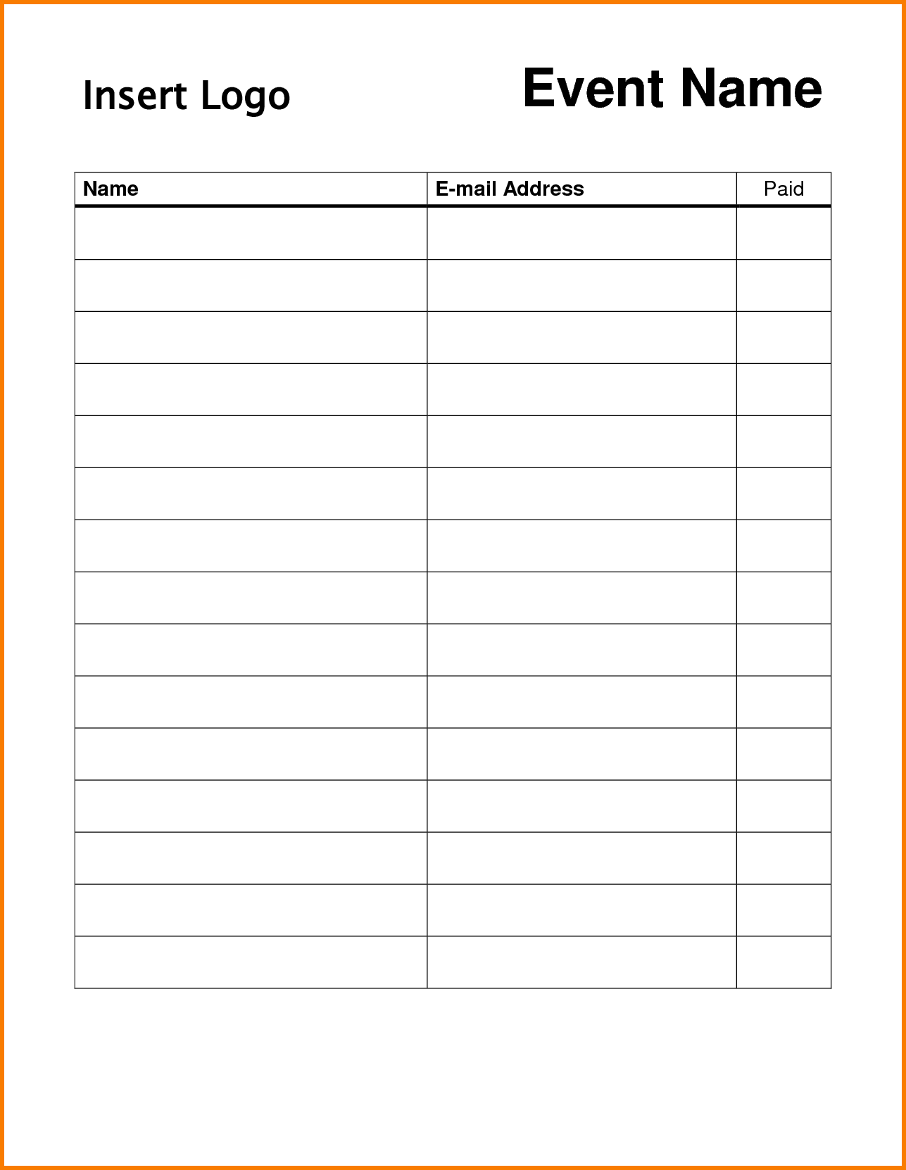 Best Templates Free Printable Sign In Sheets