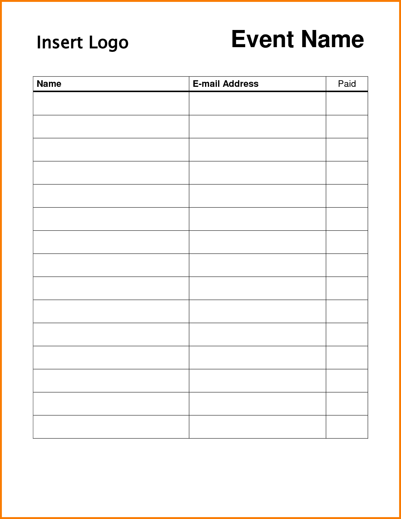 Free Printable Sign In Sheet Room Surf