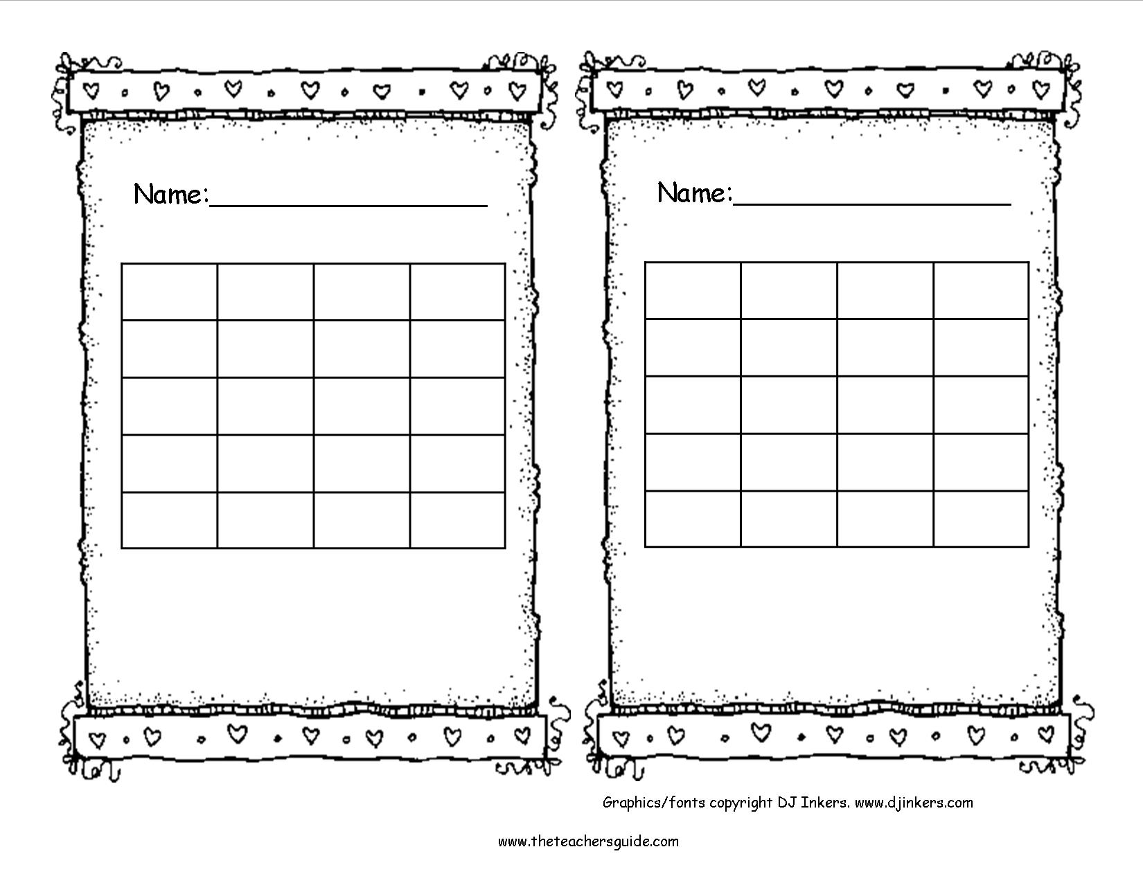 Free Behavior Chart Template