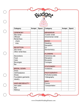 free printable wedding budget   then we know how much we need to 