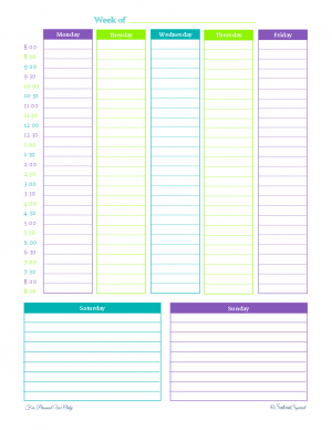 Weekly Planner Template Free Printable Weekly Planner for Excel
