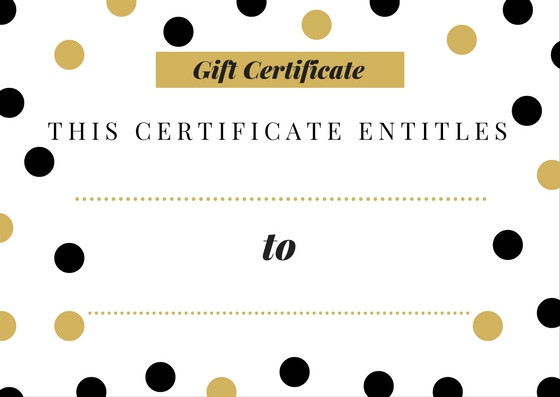 Printable Gift Certificates — Everything in Place