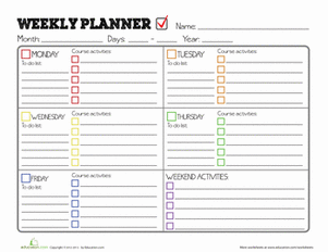 Printable Homework Planner | Goodies for my classroom | Pinterest 