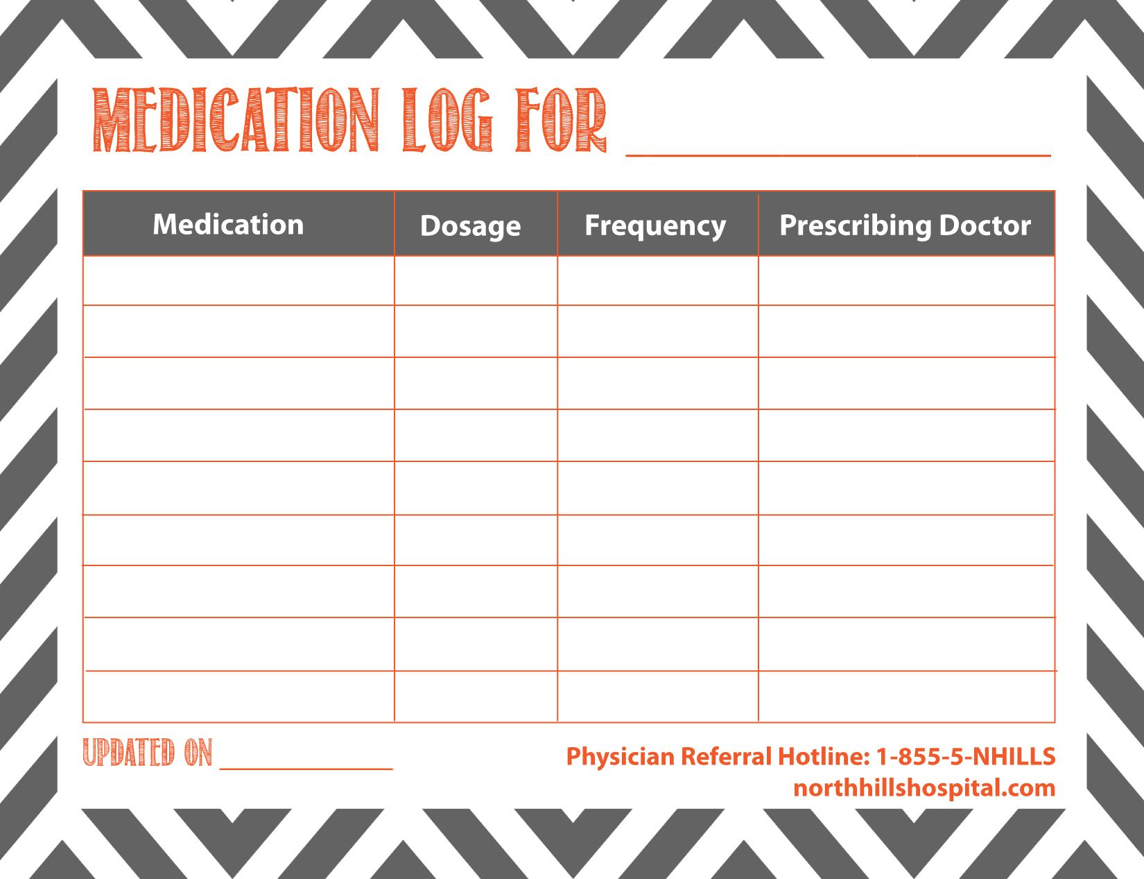Printable Medication Log Printable   FamilyEducation
